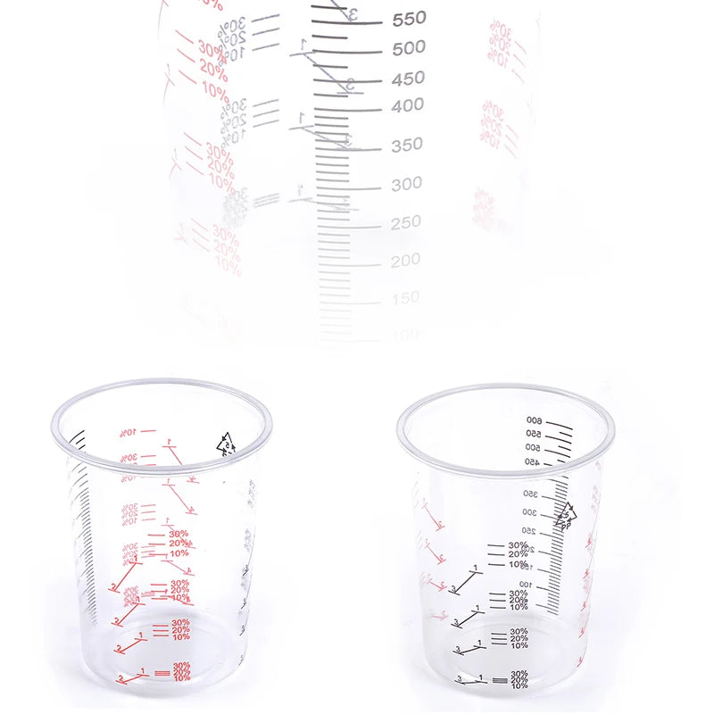 10-Pack 600ml Calibrated Paint Mixing Cups | DIY Pot Tools Paint Mixing Cups QXL