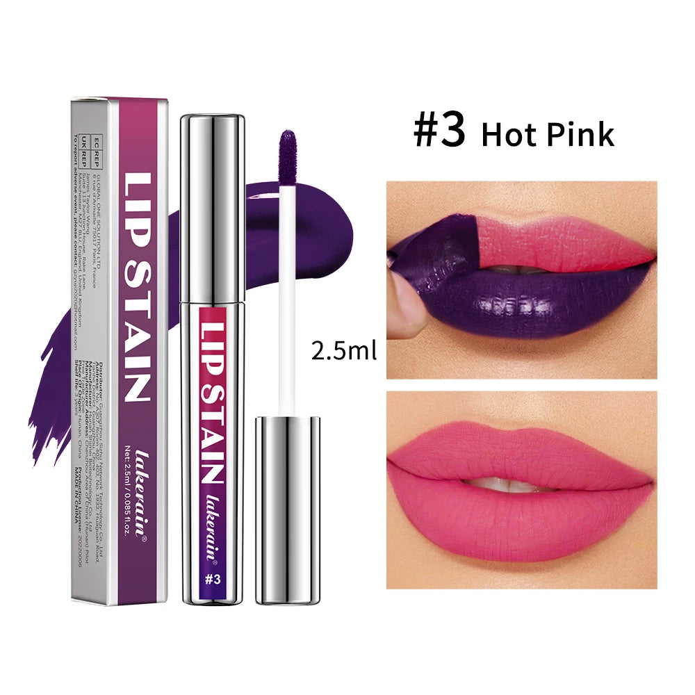 Matte Peel-Off Lip Tint Stain | Long-Lasting Liquid Lipstick Matte Lip Tint QXL Color3