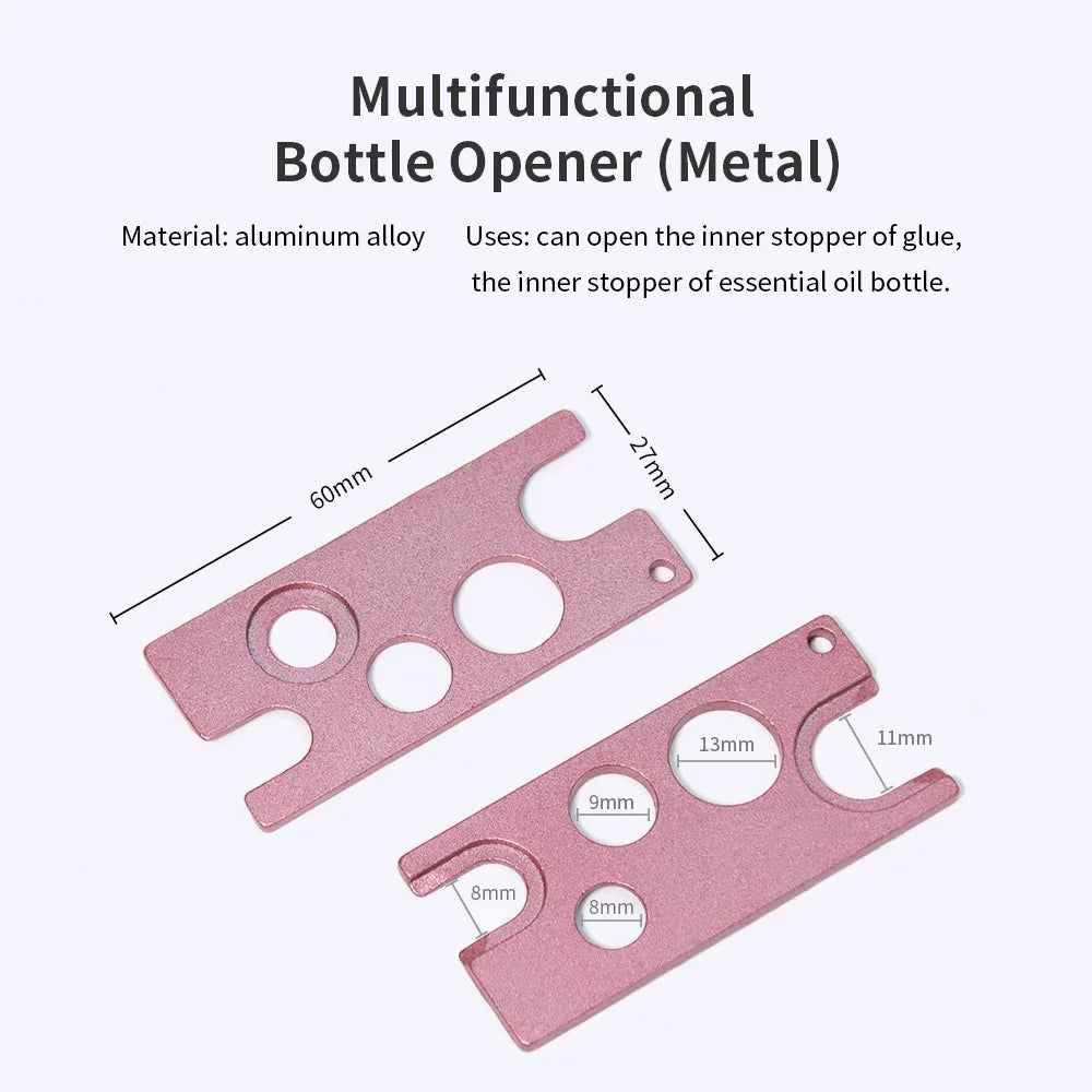 Anti-Blocking Eyelash Glue Bottle Caps & Opener Tool Set Lash Glue Tool QXL