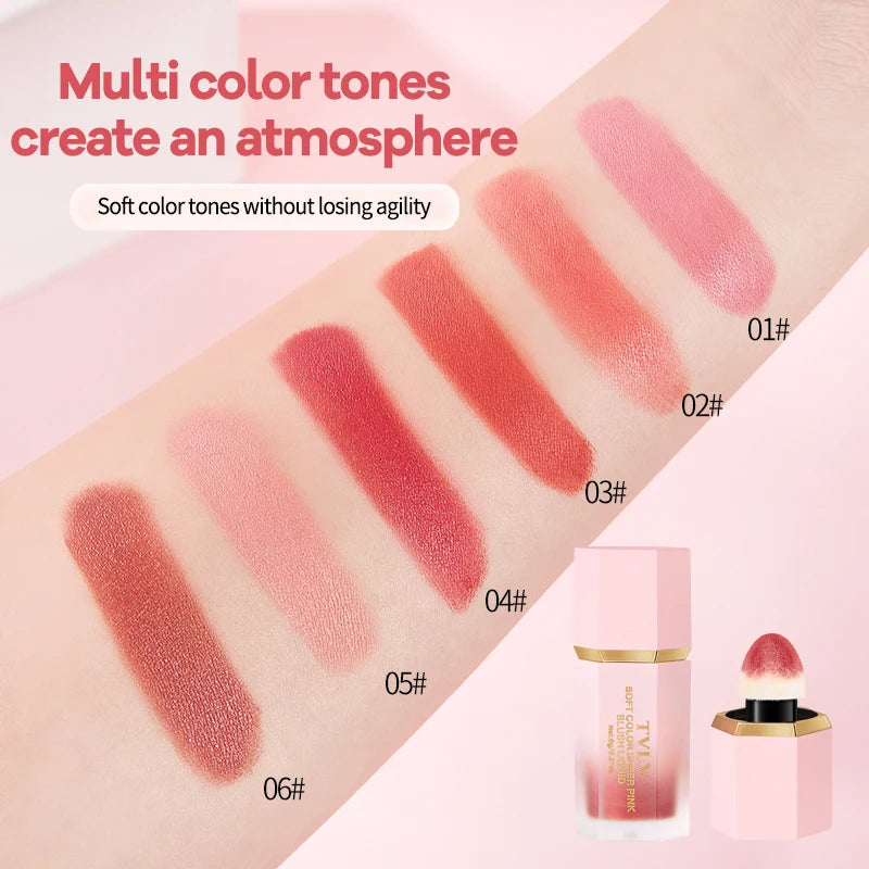 Liquid Blush Cream – 6 Shades Velvet Matte Blusher Liquid Blush Cream QXL