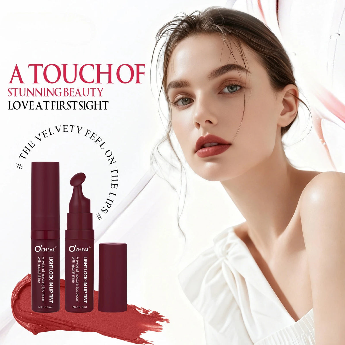 Long-Lasting Waterproof Lip Gloss with Brush | Moisturizing Lip Gloss QXL