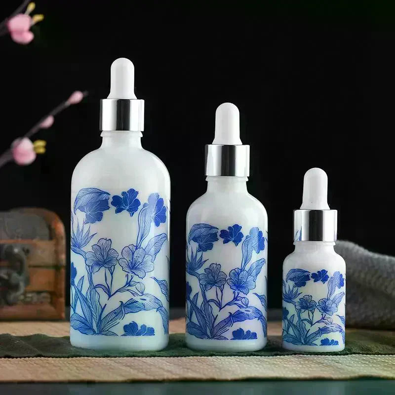 Blue & White Porcelain Ceramic Essential Oil Dropper Bottle Essential Oil Bottle QXL