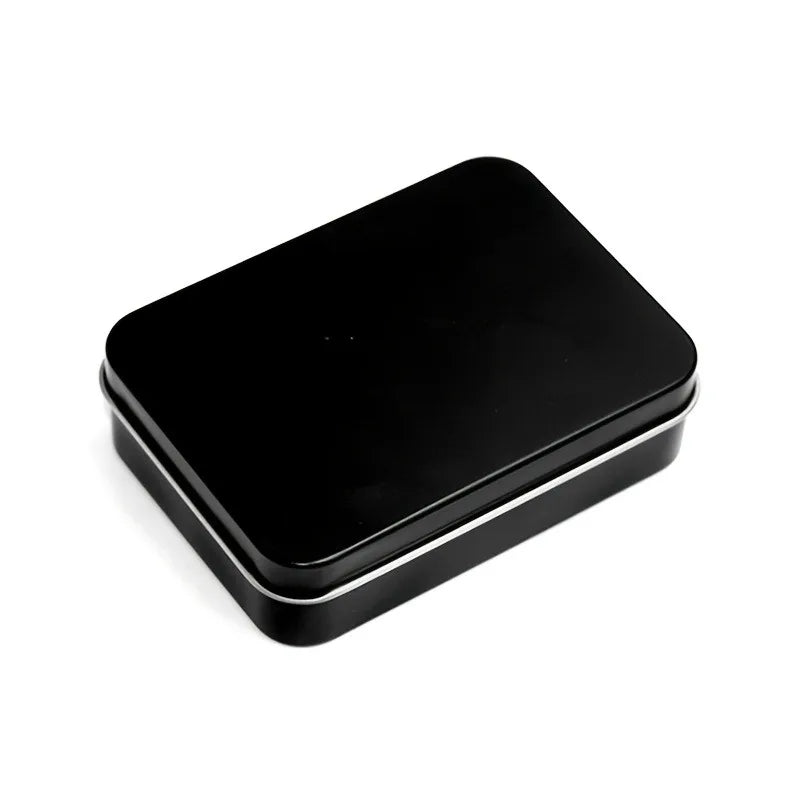 12-Pack Metal Rectangular Hinged Tin Boxes | Home Organizer Tin Storage Box QXL