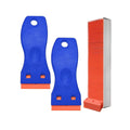 Razor Blade Scraper – Sticker & Adhesive Remover for Glass Surface Scraper Tool QXL 2 and 100pcs