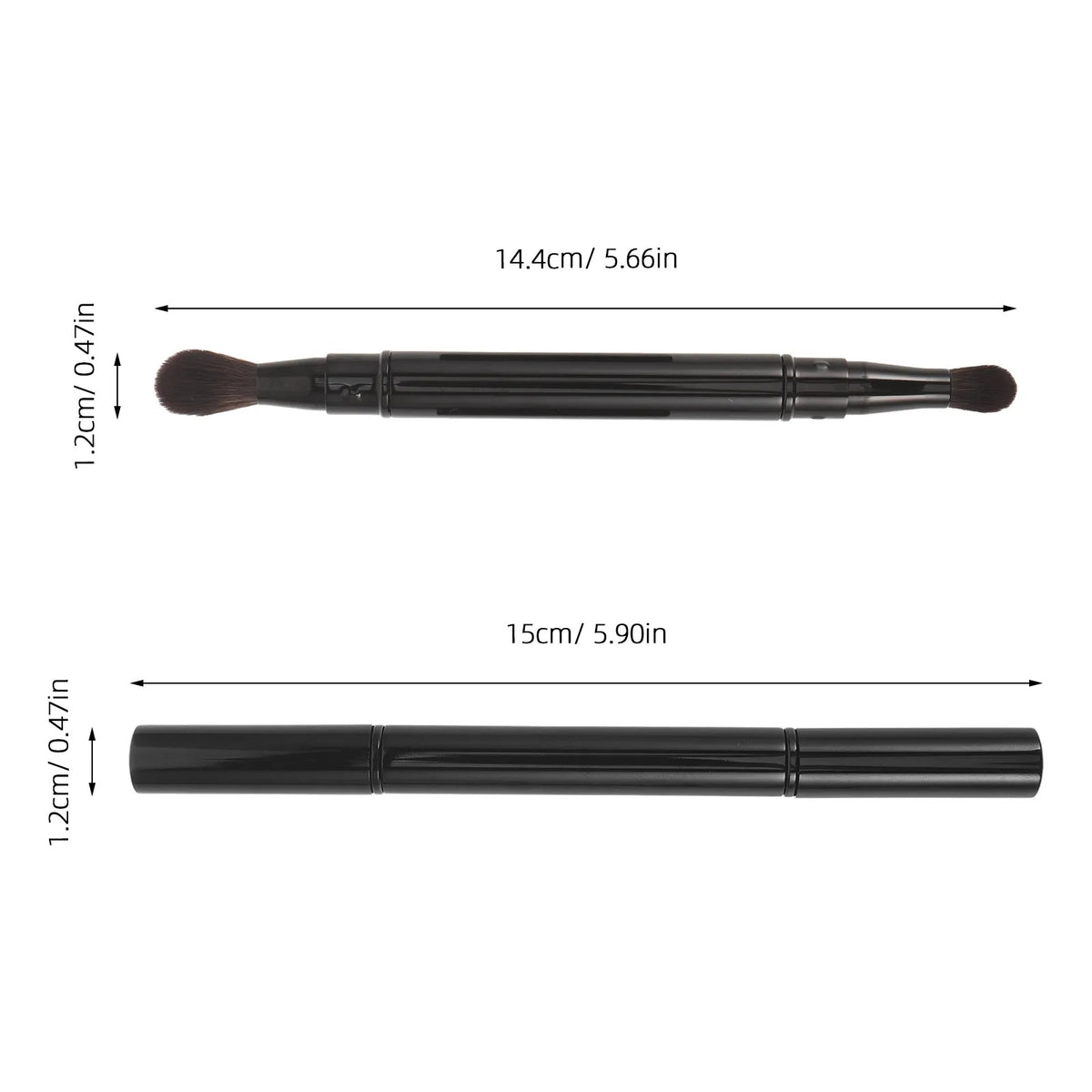 Double-Ended Eyeshadow Brush | Soft Blending & Precise Detail Eyeshadow Brush QXL