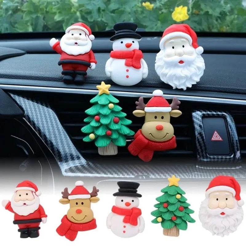 3D Christmas Car Air Vent Aromatherapy Clip | Santa & Resin Car Air Freshener Clip QXL