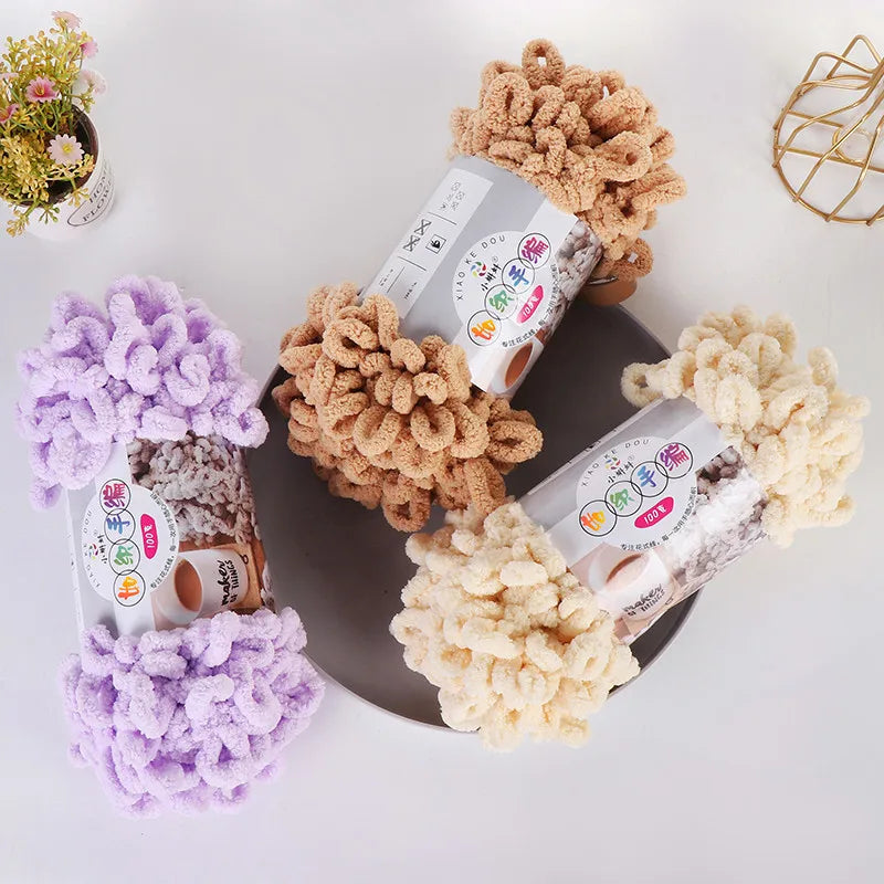 100g Soft Polyester Knitting Yarn | DIY Blankets & Scarves Hand Knitting Yarn QXL