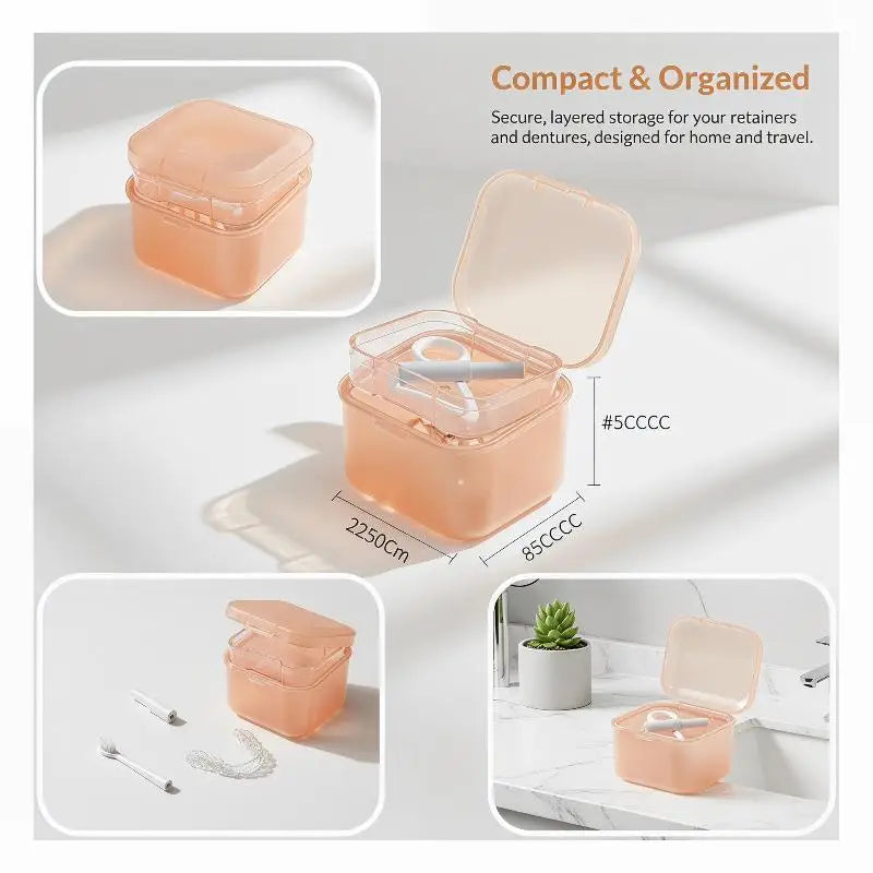 Orthodontic Retainer Storage Case with Bite Stick & Brush Retainer Storage Case QXL