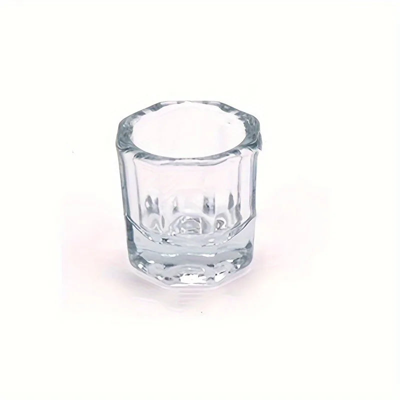 Nail Art Octagonal Crystal Cup | Liquid Blending Cup Nail Liquid Cup QXL 1pc
