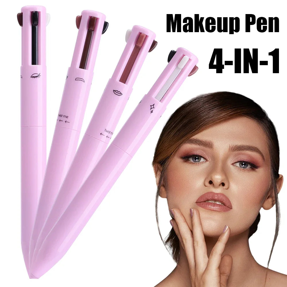 4-in-1 Makeup Pen: Eyebrow, Eyeliner, Lip & Highlighter Multifunctional Makeup Pen QXL