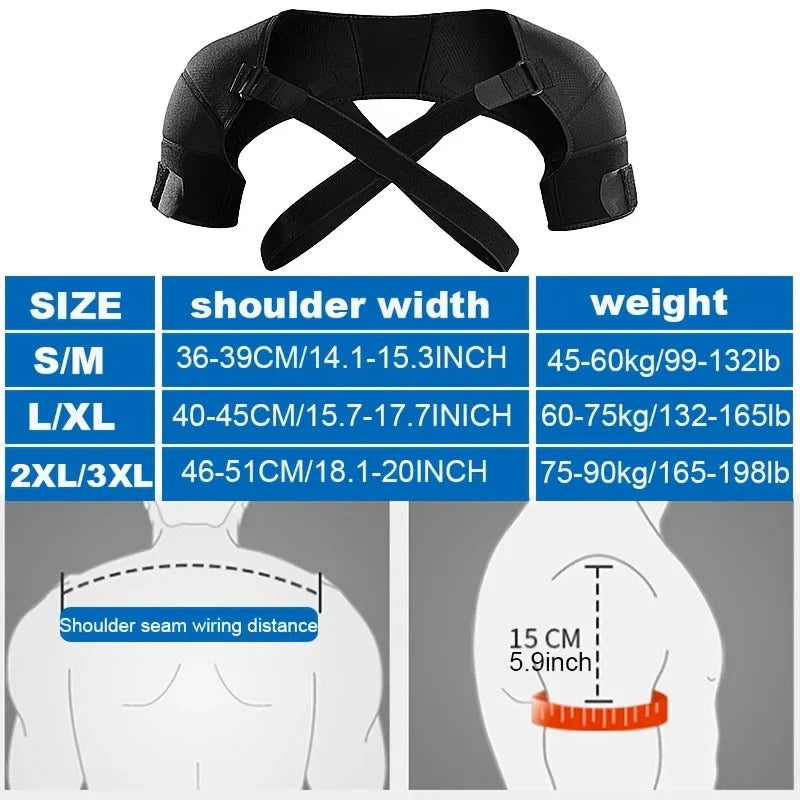 YUKUI Adjustable Cross Shoulder Back Support Posture Brace Back Support Brace QXL