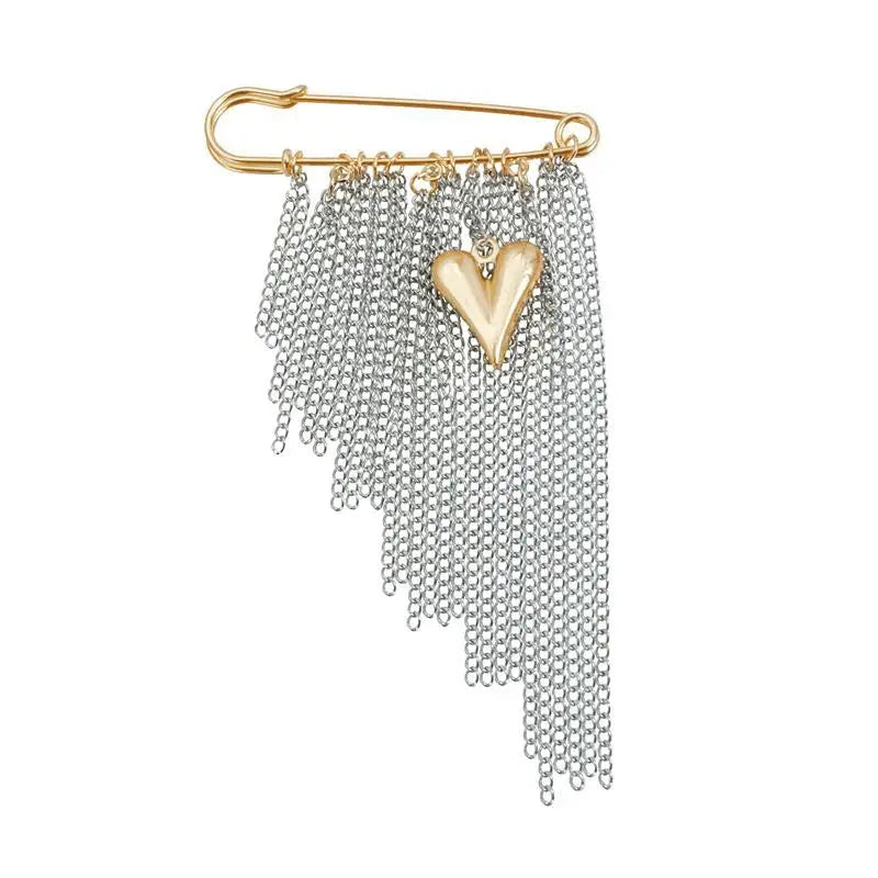 Elegant Chain Tassel Brooch Pin | Women's Fashion Jewelry Brooch Pin QXL