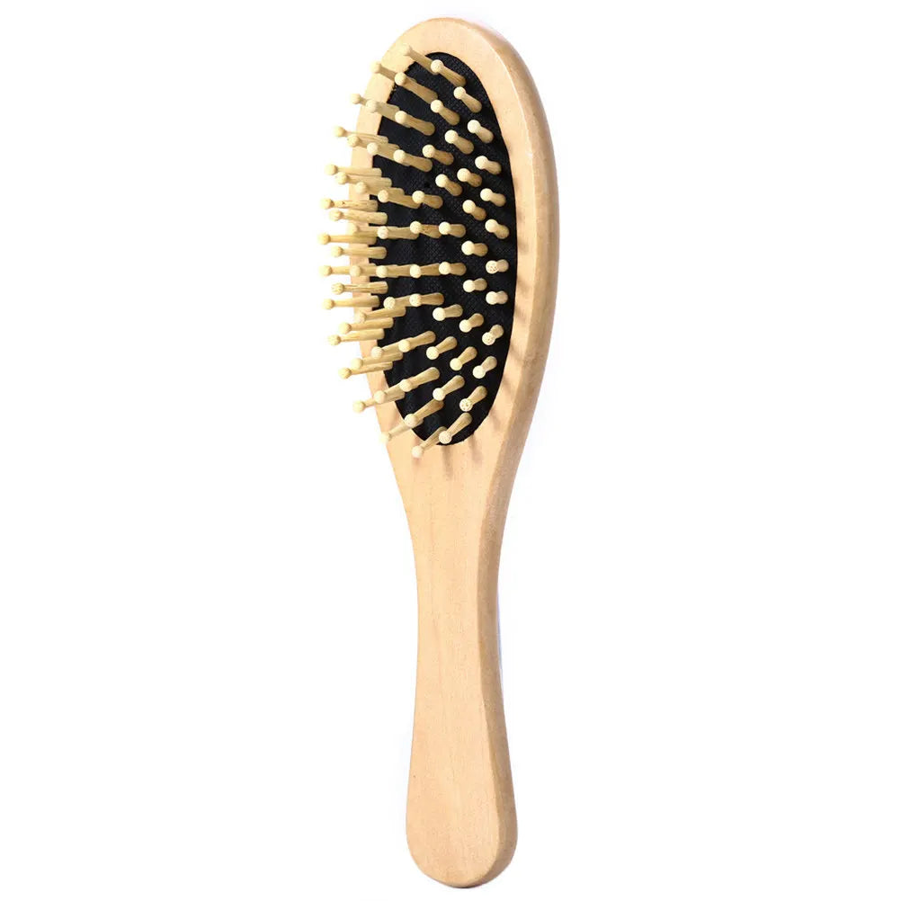 Bamboo Wooden Hair Vent Brush & Scalp Massage Comb | Antistatic Scalp Massage Brush QXL