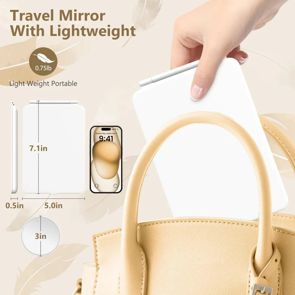 Rechargeable LED Makeup Mirror 10X Magnification | 3 Light Modes LED Makeup Mirror QXL