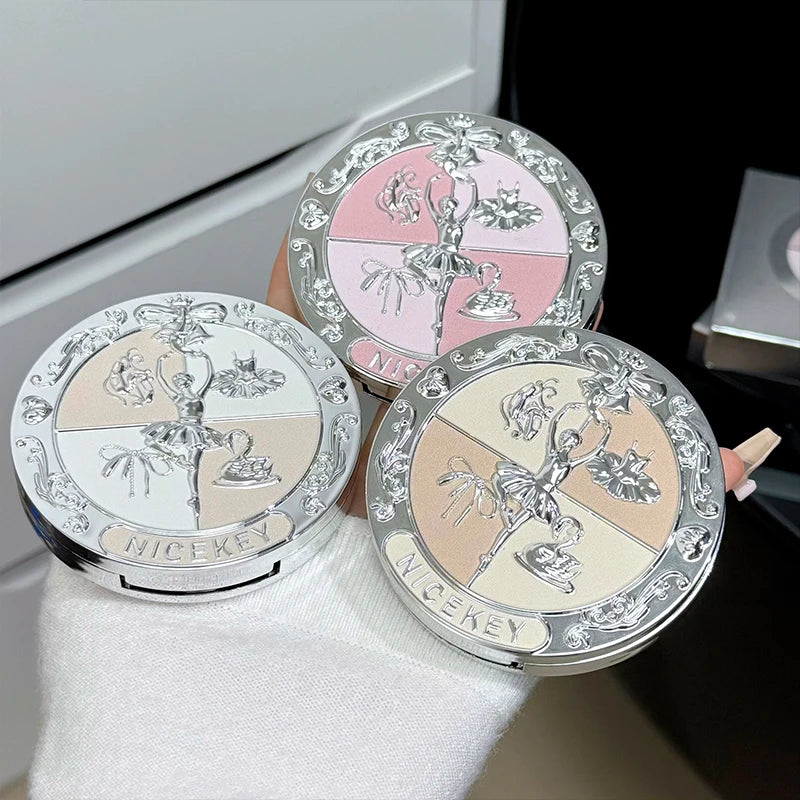 NICEKEY 3-Color Pressed Setting Powder | Matte Oil Control Pressed Setting Powder QXL