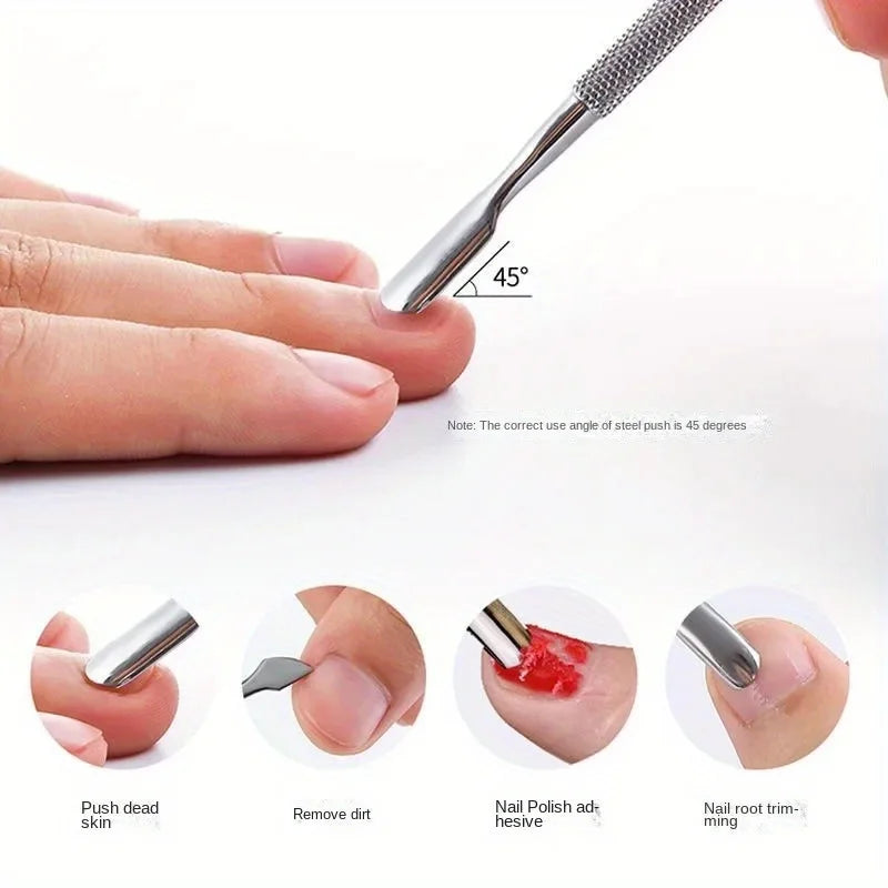 6-Pc Stainless Steel Nail Cuticle Tool Set | FUMOSIK Cuticle Care Tool Set QXL