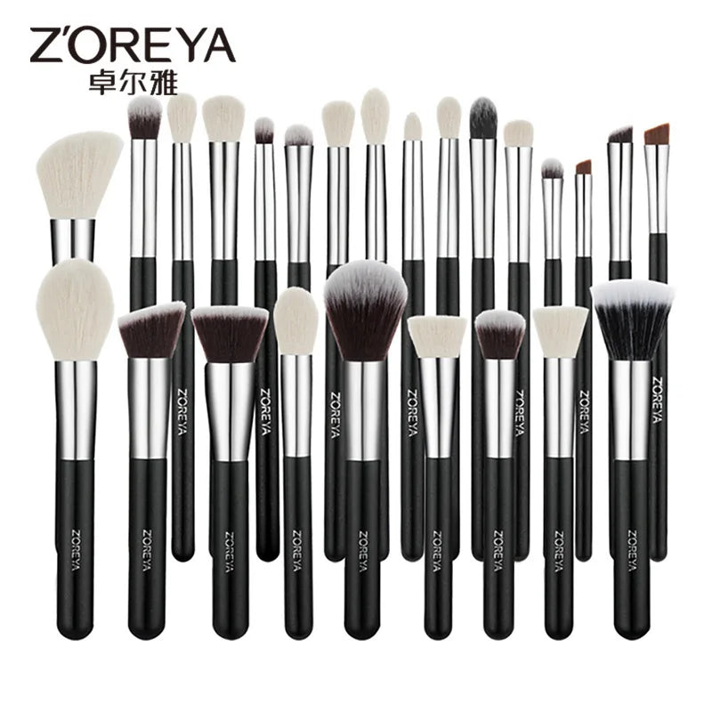 Zoreya 25-Piece Makeup Brush Set | Foundation & Eyeshadow Makeup Brush Set QXL