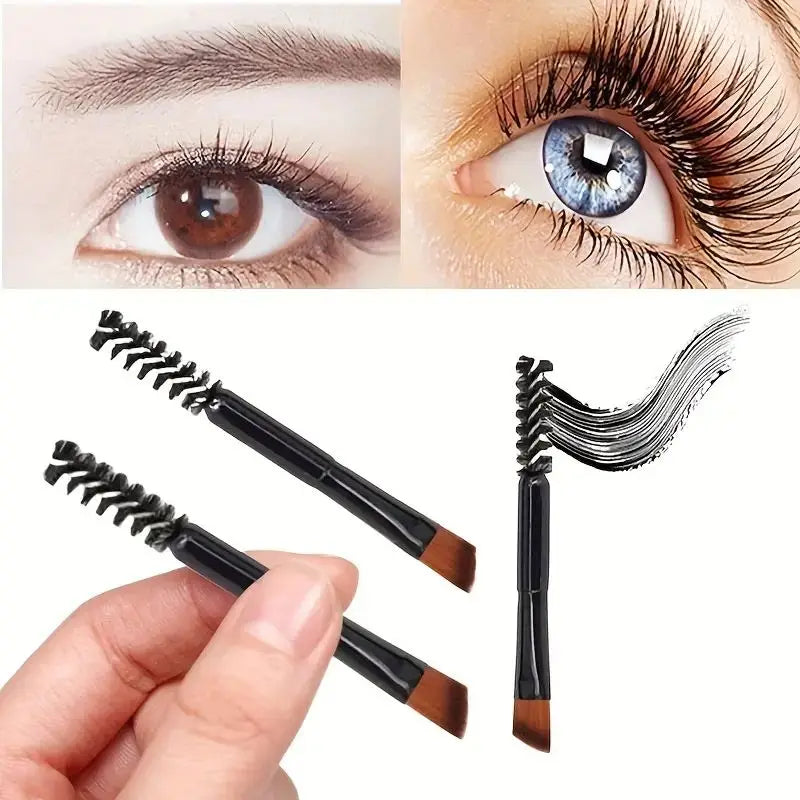 6-Pack Double-Ended Angled Eyebrow & Eyelash Brush Set Eyebrow Brush Set QXL