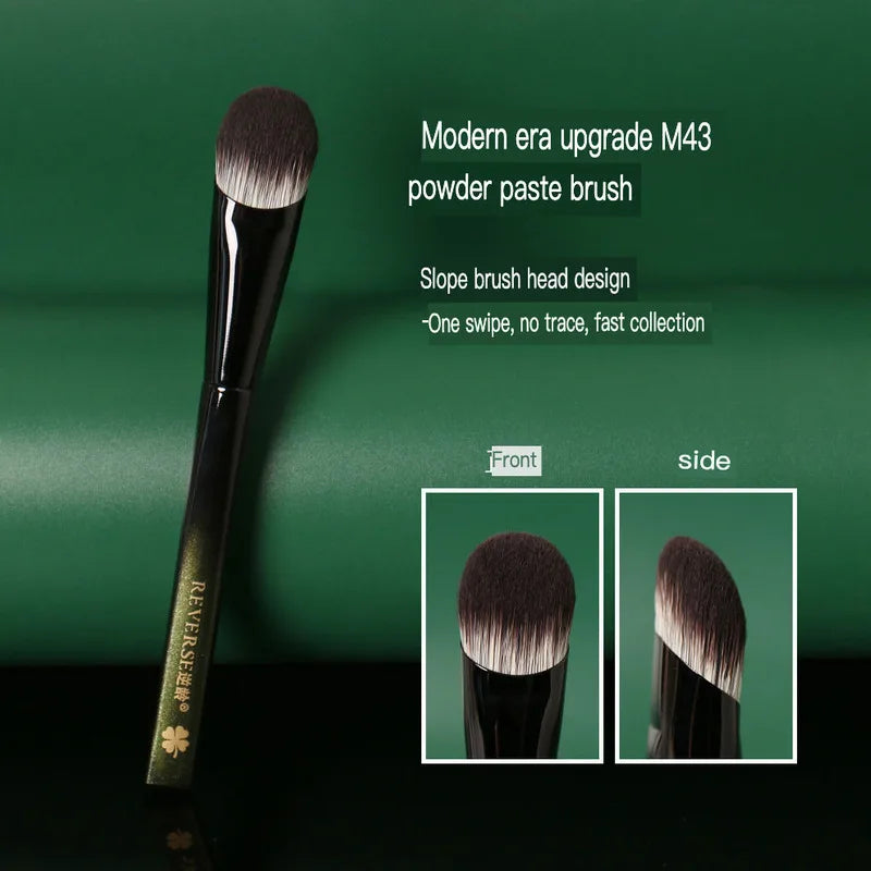 M43 Angled Foundation & Powder Brush | Synthetic Fiber Bristles Foundation Makeup Brush QXL Modern Upgraded M43
