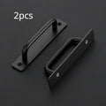 2-Pack Black Barn Door Handles | Sliding Cabinet Pull Set Door Pull Handles QXL Black
