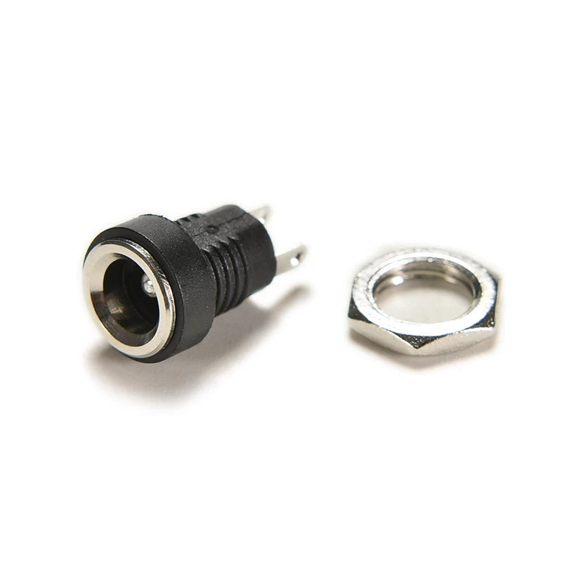 10-Pack DC Power Jack Female Panel Mount Connector 5.5x2.1mm DC Power Connector QXL