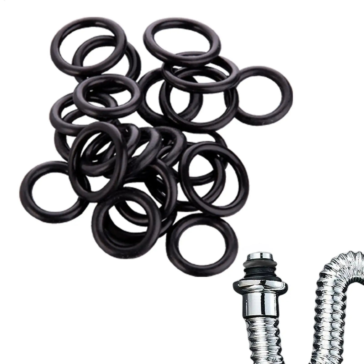 50-Pack Rubber O-Ring Gasket Kit | Plumbing & Faucet Seals O-Ring Gasket Set QXL