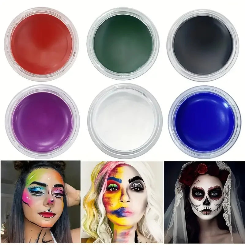 VERONNI 10g Face & Body Paint + 6 Brushes | Halloween Cosplay Face & Body Paint QXL