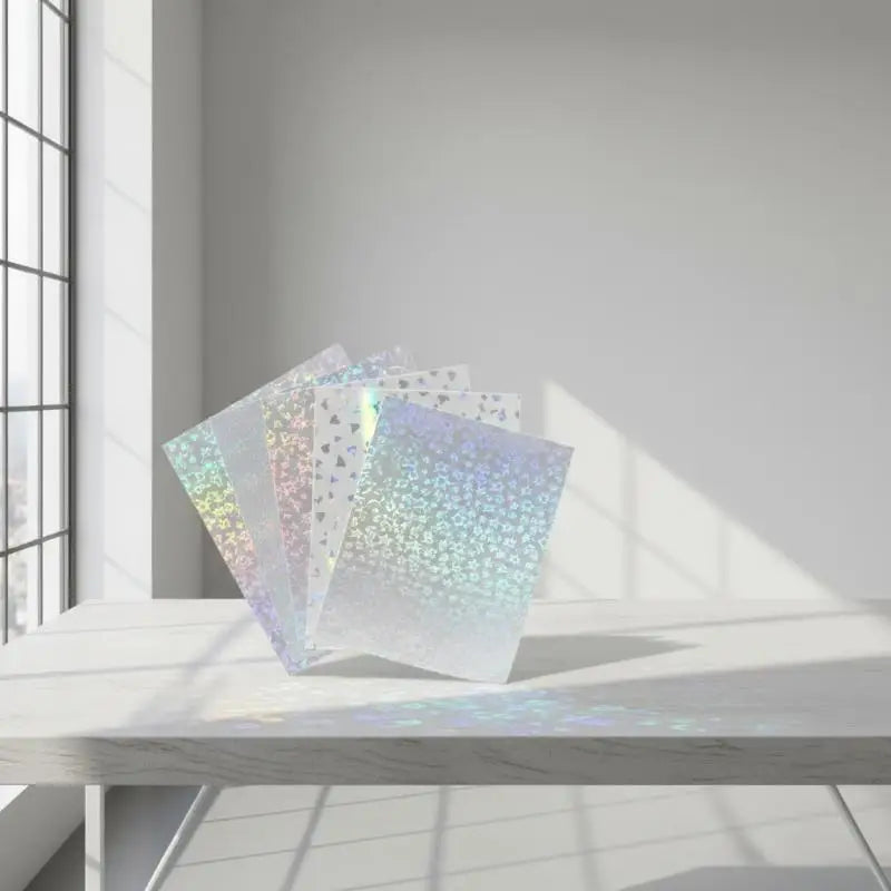 A4 Holographic Lamination Film 5-Pack | Self-Adhesive Stickers Holographic Craft Film QXL