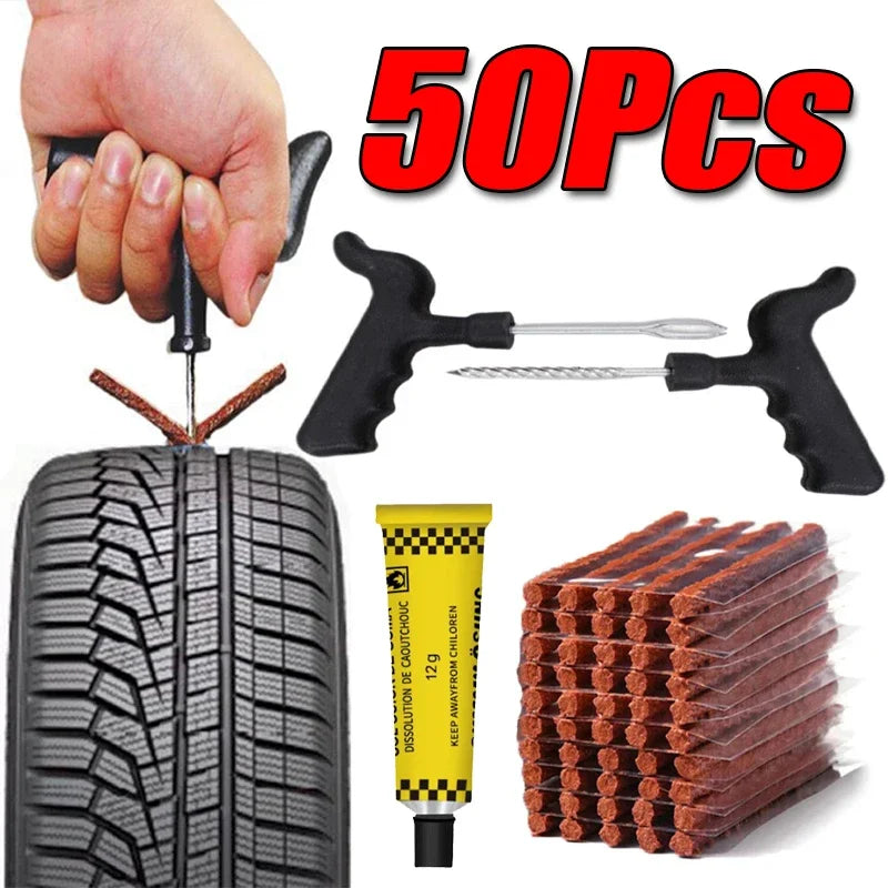 Universal Tubeless Tire Repair Kit – Quick Plug & String Strips Tire Repair Kit QXL