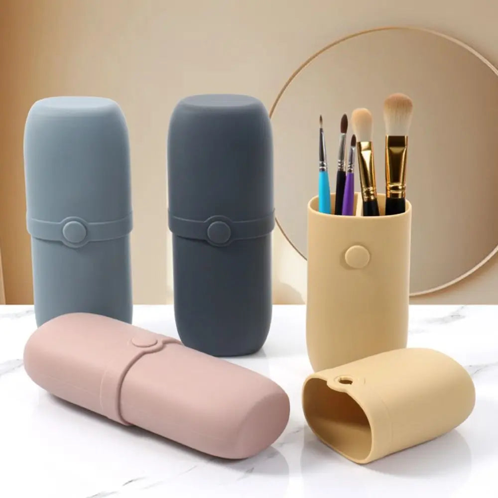 Silicone Makeup Brush Holder & Travel Case | Dustproof Makeup Brush Holder QXL