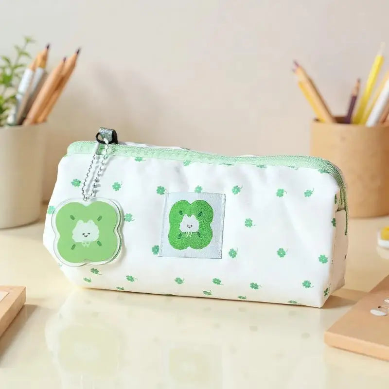 Four-Leaf Clover Pencil Case | Large Fabric Pouch for School Pencil Case Pouch QXL