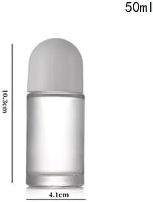 2-Pack 50ml Glass Roll-On Bottles | Refillable Roller Ball Glass Roller Bottle QXL