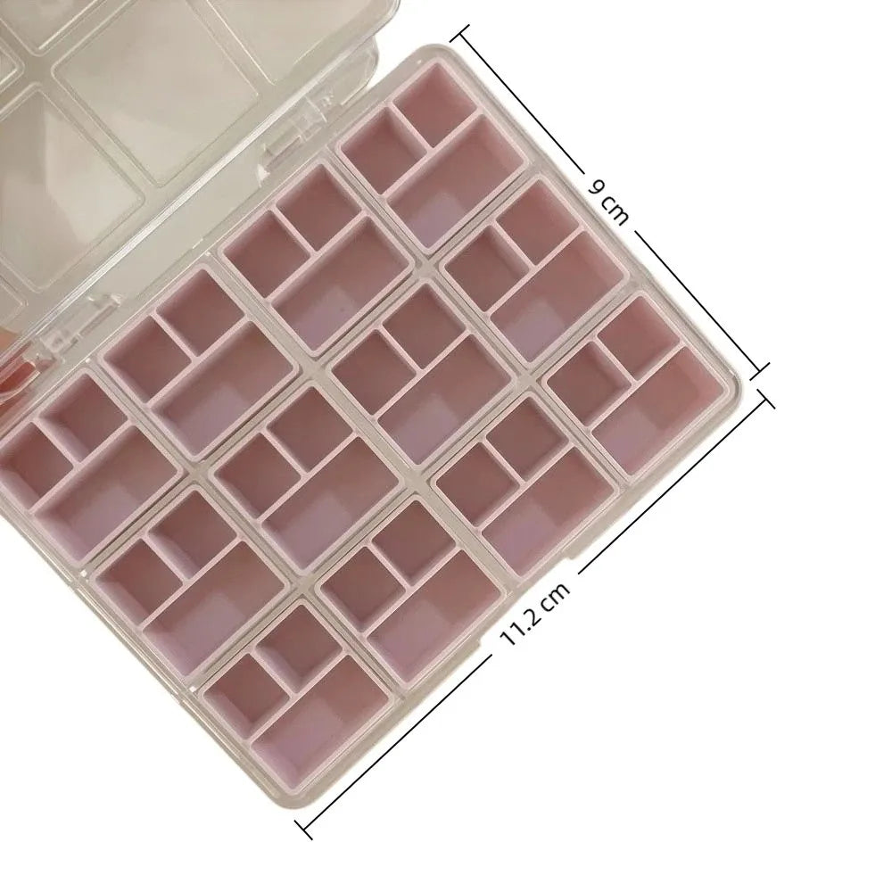 36-Grid Transparent Nail Art Storage Box | Candy Color Organizer Nail Art Organizer QXL