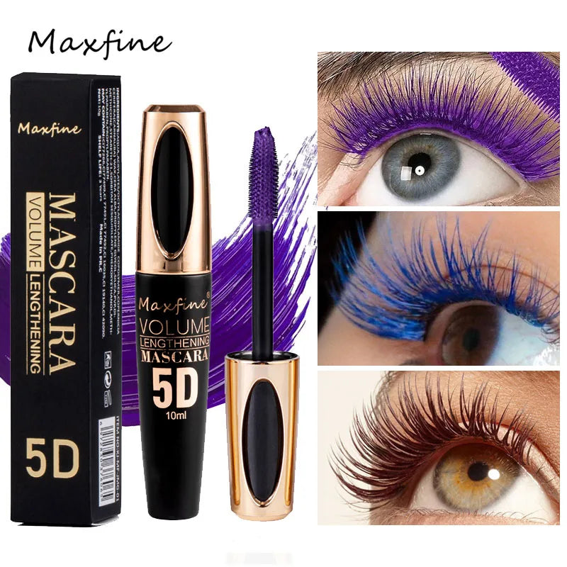 MAXFINE 5D Silk Mascara – Waterproof, Lengthening & Curling Waterproof Mascara QXL
