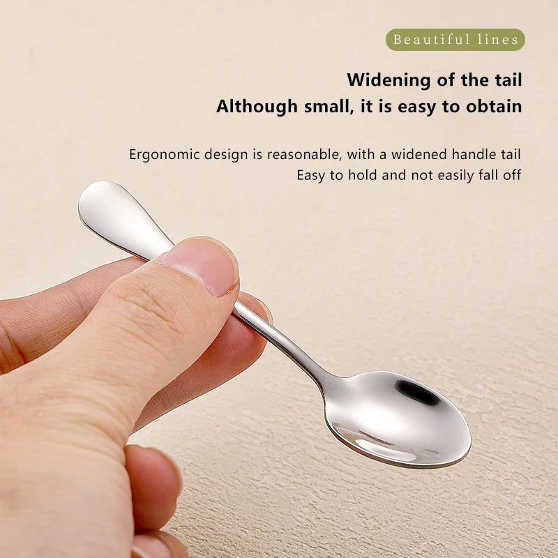 Mini Stainless Steel Coffee Spoons Set 3 or 5 | 304 Steel Kitchen Spoon Set QXL