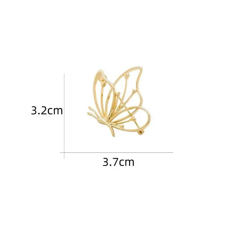 Elegant Hollow Butterfly Brooch Pin | Zinc Alloy Metal Brooch Pin QXL
