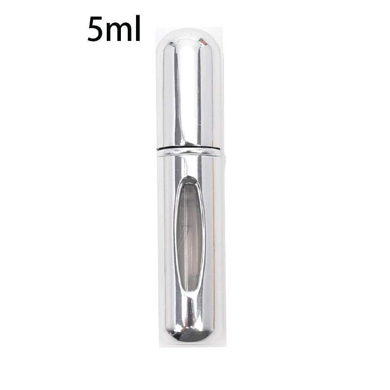 Refillable Mini Perfume Atomizer Spray Bottle 5ml | Travel Size Perfume Atomizer QXL 5ml Bright Sliver