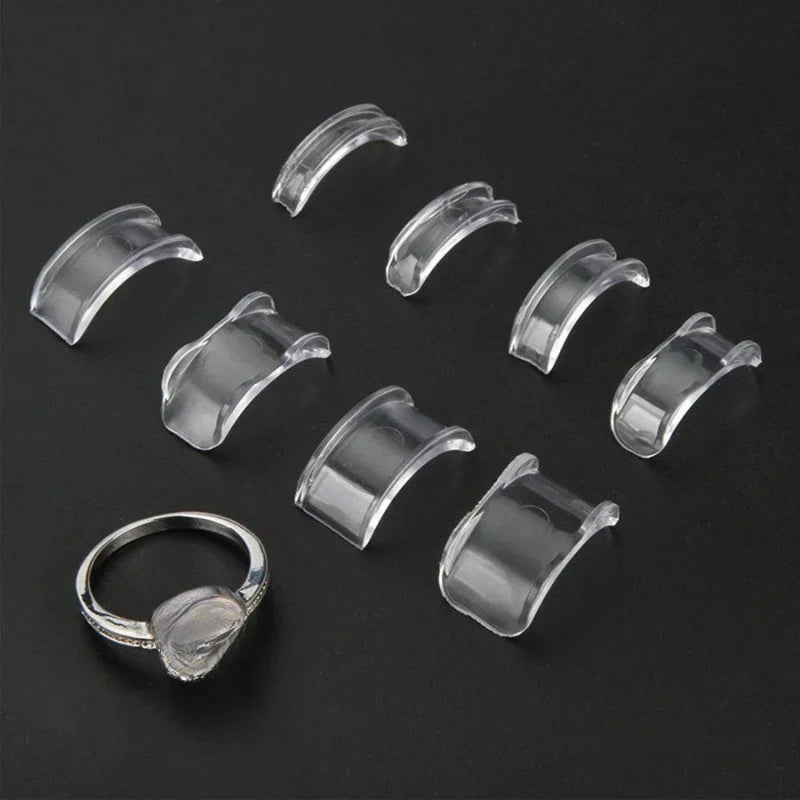 Invisible Ring Size Adjuster Kit | 8 Sizes Clear Silicone Sizers Ring Size Adjuster QXL