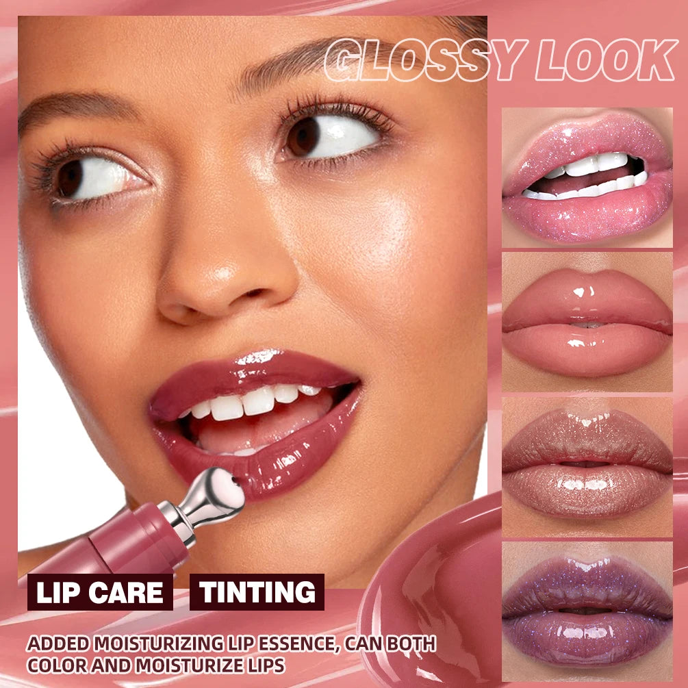 QIBEST Crystal Lip Gloss | Shimmer, Moisture & Long-Lasting Tint Shimmer Lip Gloss QXL