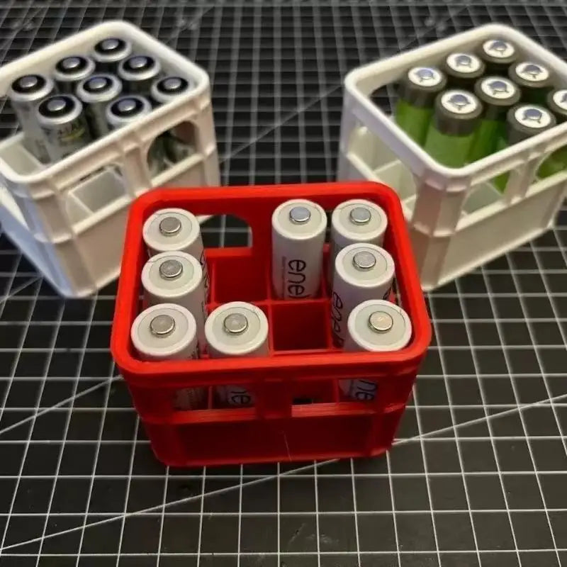 3D Beer Crate Battery Storage Box | AA AAA 18650 Stackable Battery Storage Box QXL