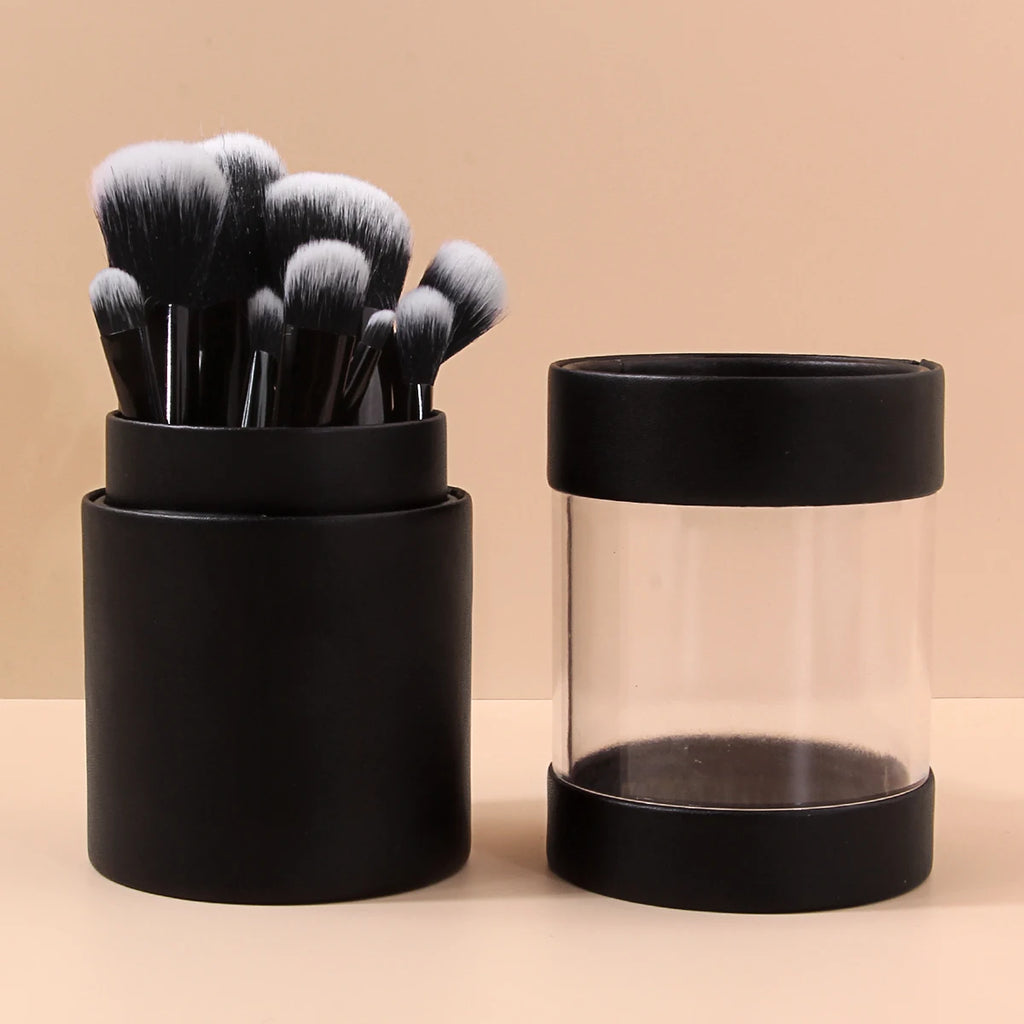 11-Piece Makeup Brush Set with Storage Cup | Face & Eye Makeup Brush Set QXL