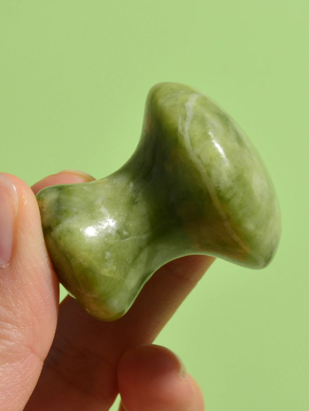 Green Quartz Mushroom Face Massager | Facial Roller Stone Facial Massage Stone QXL
