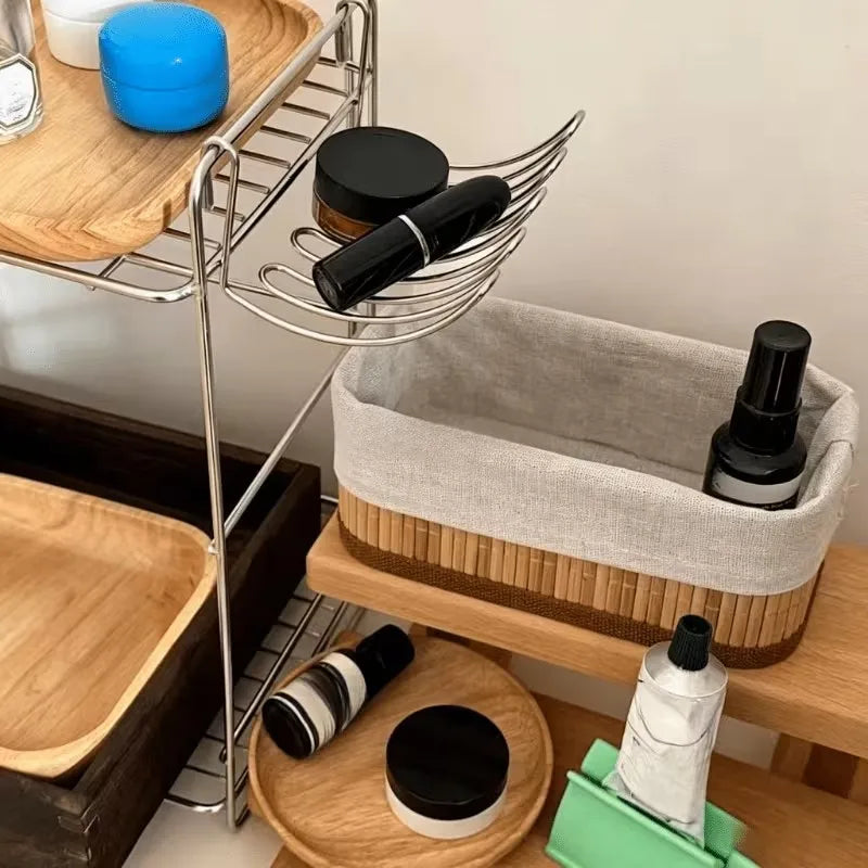 2-Pack Expandable Stainless Steel Draining Basket Hanging Rack Sink Draining Basket QXL