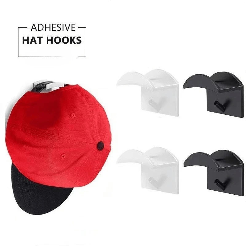 Adhesive Hat Hooks | No-Drill Cap & Accessory Organizer Adhesive Wall Hook QXL
