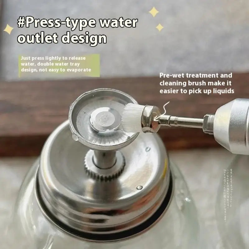 100ml Refillable Glass Press Pump Bottle for Nail Art Remover Nail Pump Dispenser QXL