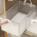 Foldable Transparent Mesh Storage Box | Steel Frame Organizer Mesh Storage Box QXL Transparent