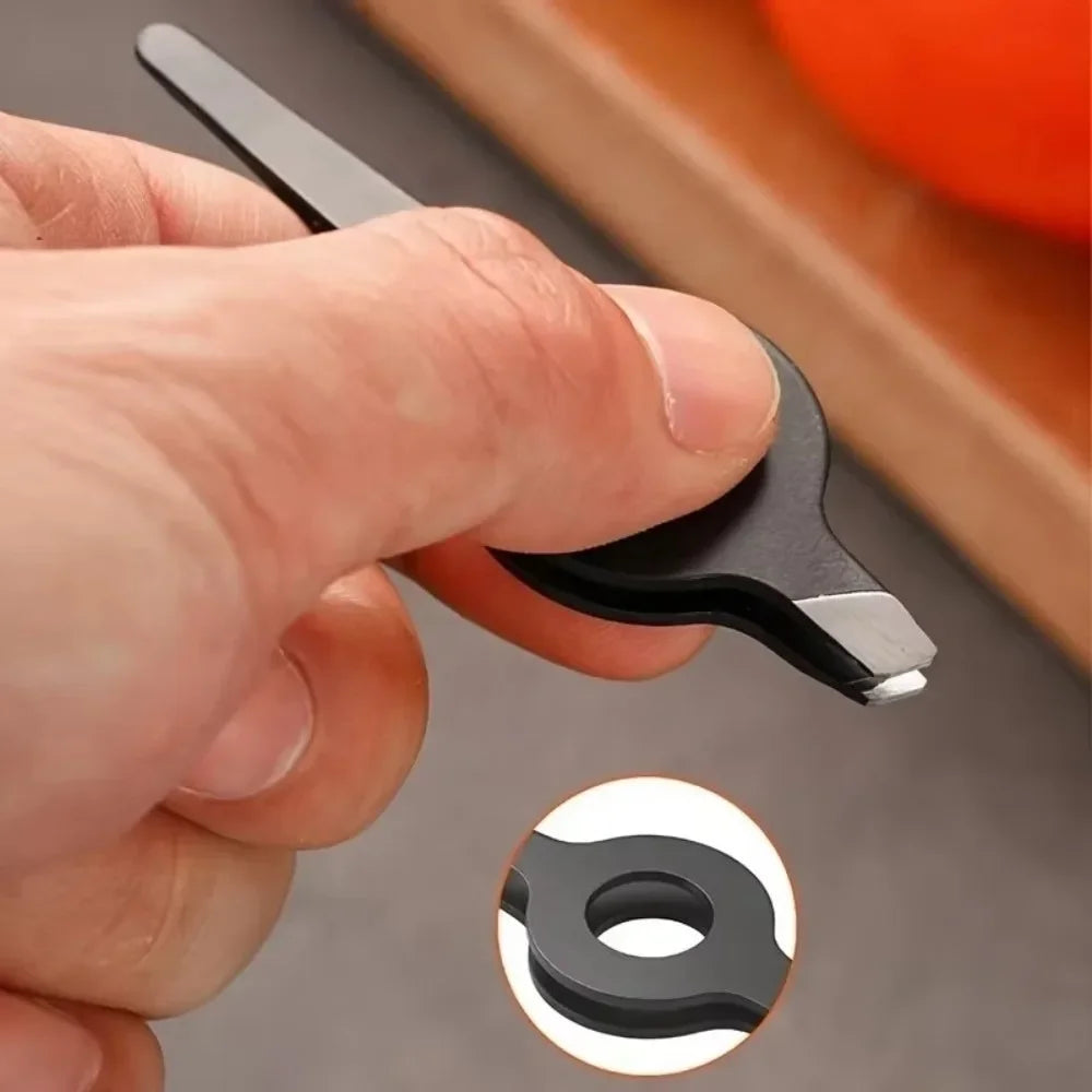 Stainless Steel Slant Tweezer | Hollow Handle Eyebrow Tool Eyebrow Tweezer QXL