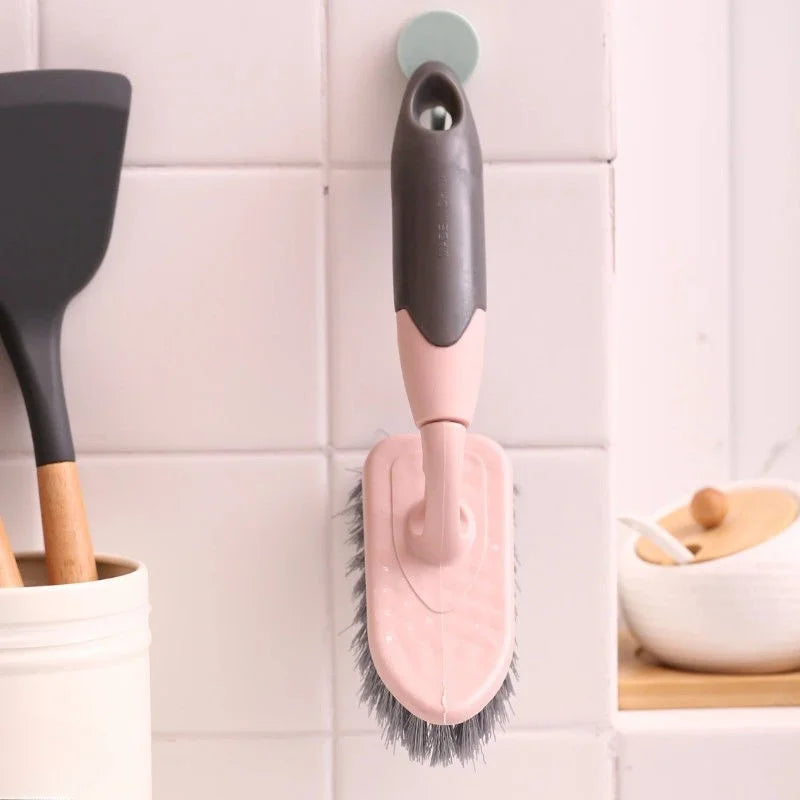 Stiff Bristle Tile & Grout Cleaning Brush | Floor Gap Scrubber Grout Cleaning Brush QXL Pink 1pc
