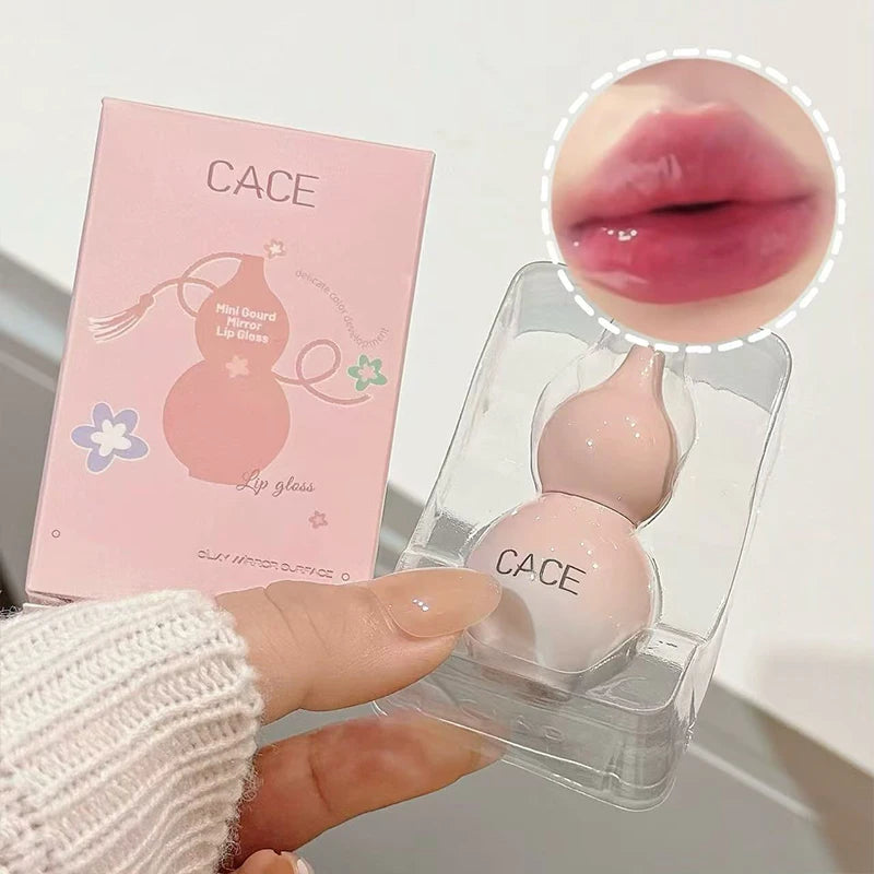 CACE Mini Gourd Hydrating Lip Gloss | Mirror Lip Glaze Tint Lip Gloss QXL