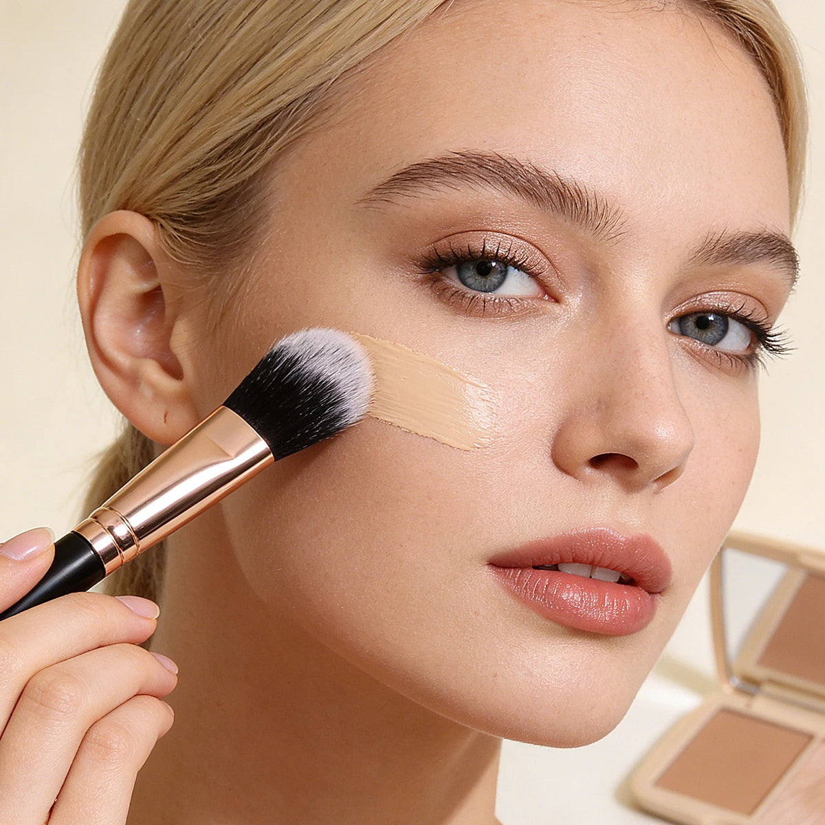 KOSSHOW Marble Foundation & Face Mask Brush – Dual Use Foundation Makeup Brush QXL